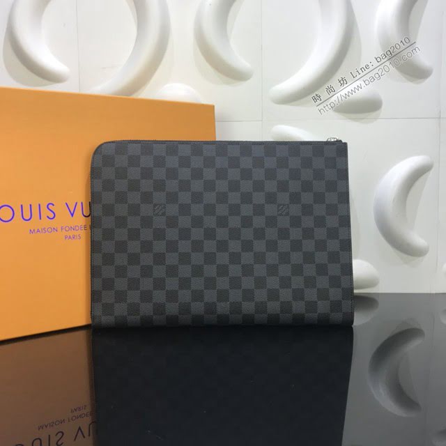 LV包包 LV新款手包 N64437 路易威登Pochette Jour大號手袋 LV棋盤格收納包  ydh3622